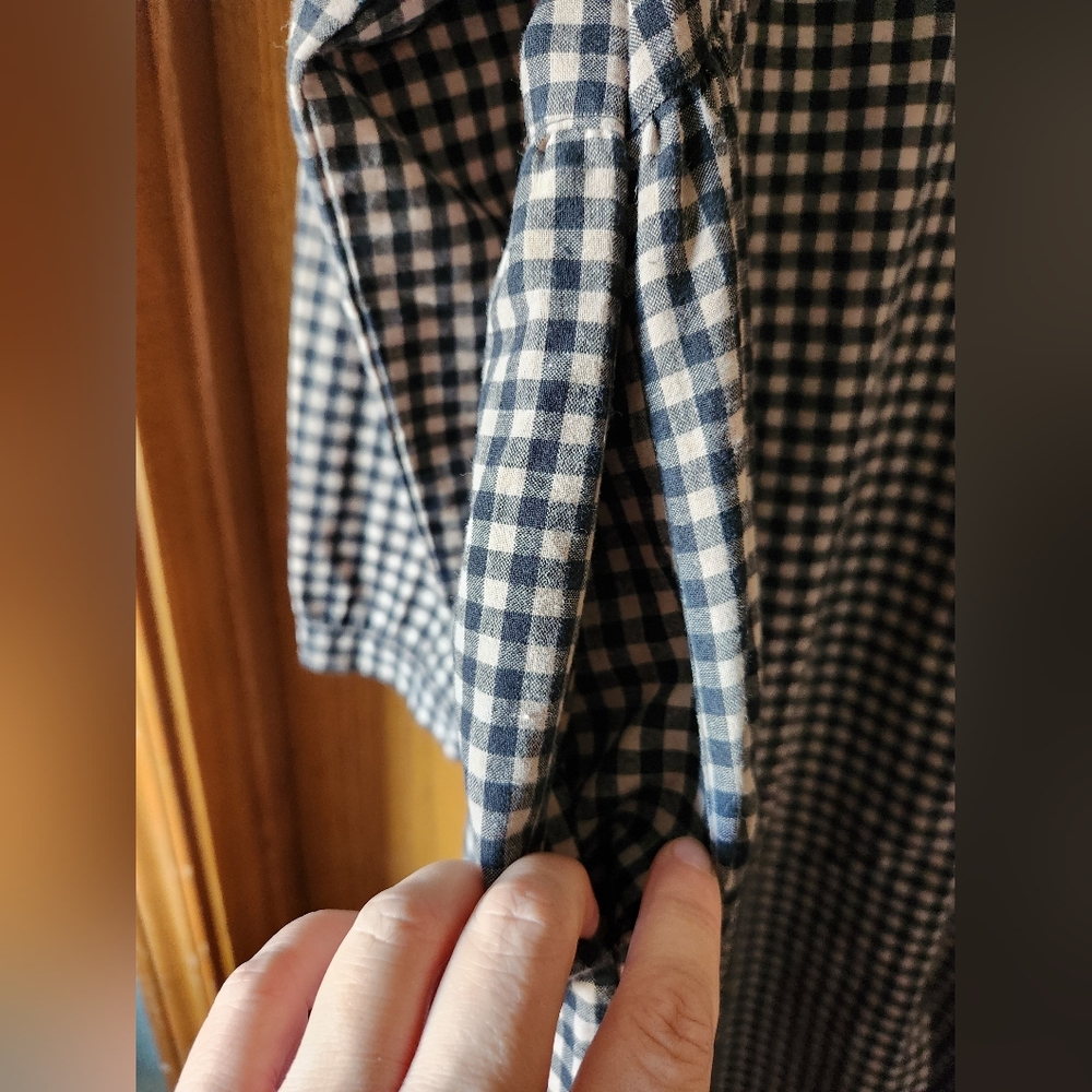 Modernmiss Linen/cotton Gingham Dress - Picture 5 of 8
